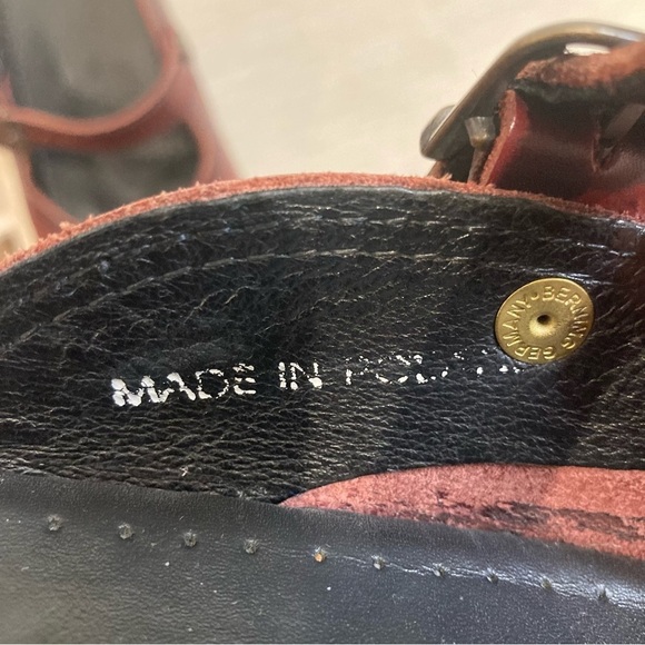 SANITA Sz 41 Professional Slip On Leather Perforated Toe Cap Comfort Clog Mules - Picture 6 of 15